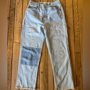 Reformation Cynthia Patch Straight Jeans Tahoe wash size 26